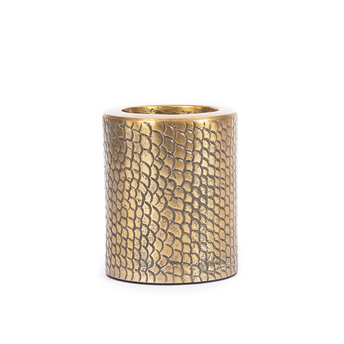 Croco candle holder, brass - L