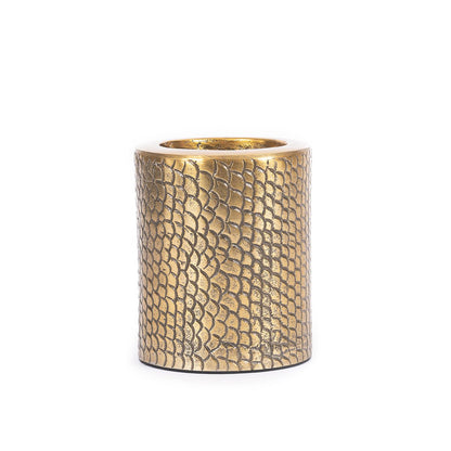 Croco candle holder, brass - L