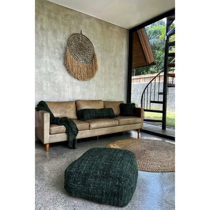 Oh My Gee pouffe, forest green cotton - 60 cm