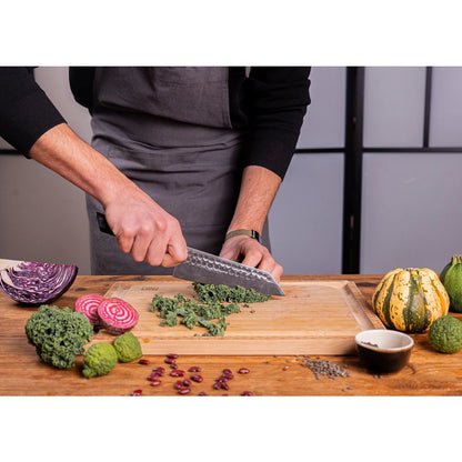 Bunka Santoku kniv, 17 cm - ibenholt skæfte med skede