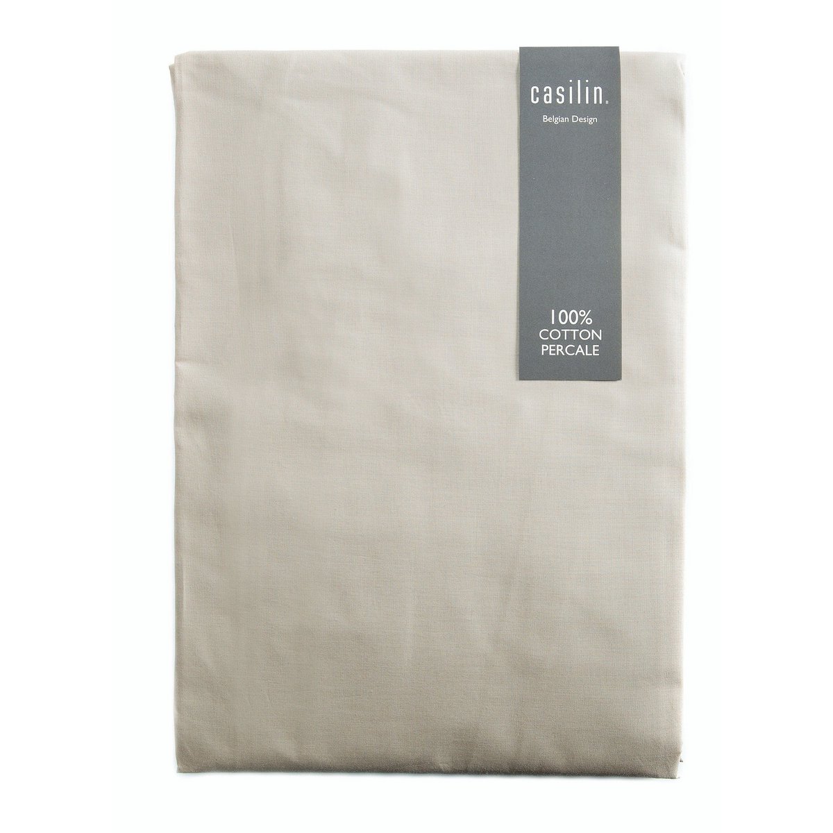 Percale-Spannbetttuch aus Baumwolle, Beige – 200×200cm