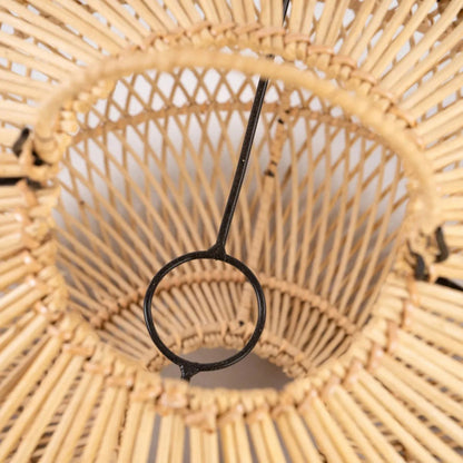 Rattan-Hängeleuchte 58 cm – natur, handgefertigt