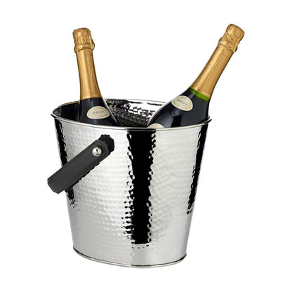 Stainless steel champagne cooler Gavin, hammered, 26 × 21 cm