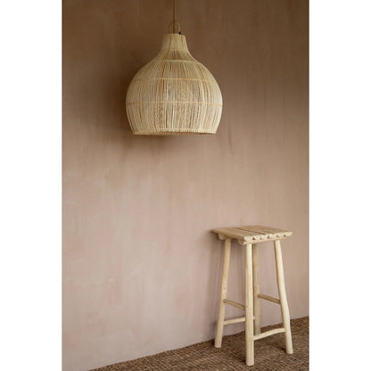 Rattan pendelskærm 50 cm - Hummerfælde, beige, kun skærm