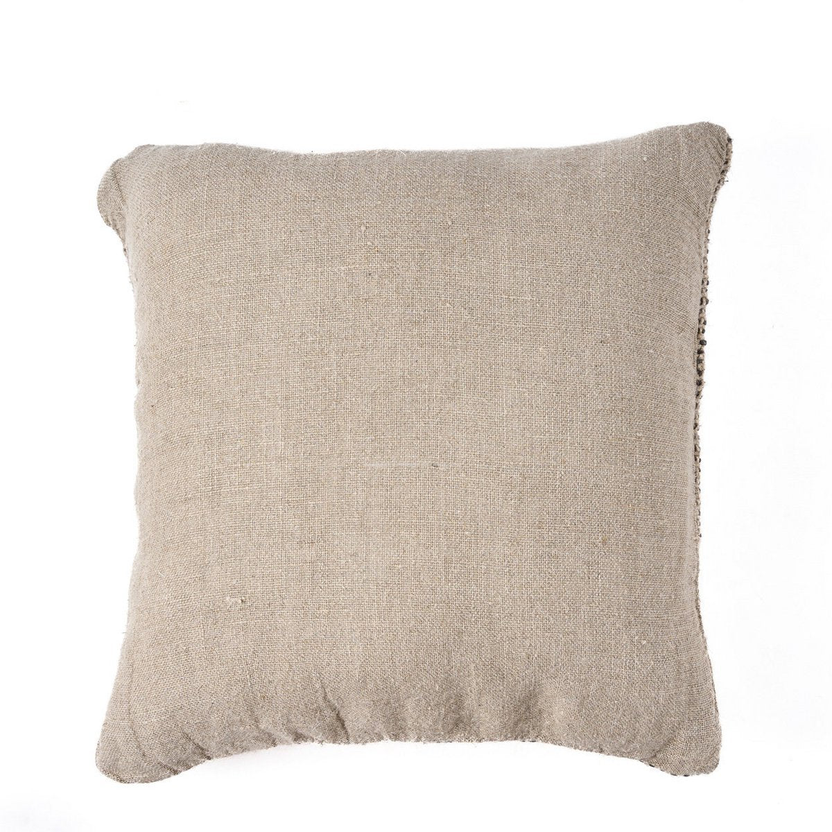 Leinenkissenbezug 50×50 cm – Naturschwarz-Korntextur