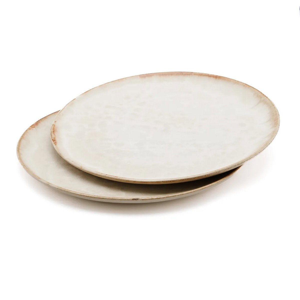 Hvid stentøjs frokosttallerken 22 cm - fremstillet i Portugal