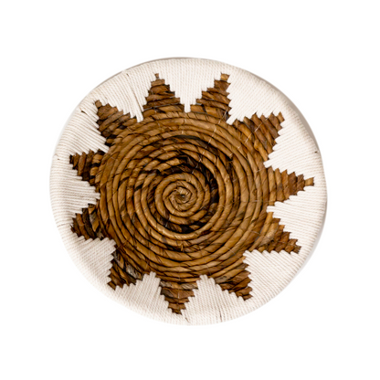 Banana fibre wall basket ADARI Ø 30 cm – star pattern
