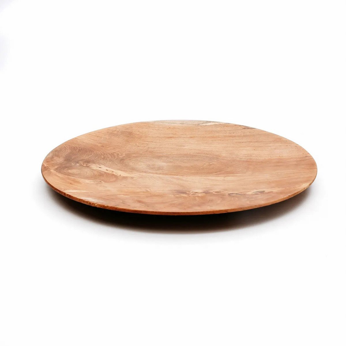 Teak round plate, 25 cm - natural