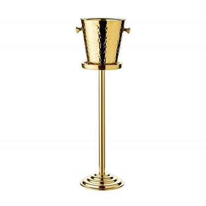 Champagne cooler with stand, metal finish - 86 cm tall