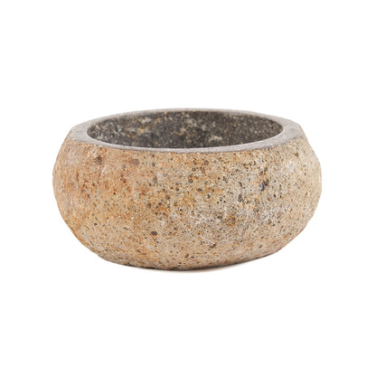 Flodstensskål, sort - 14 cm rund