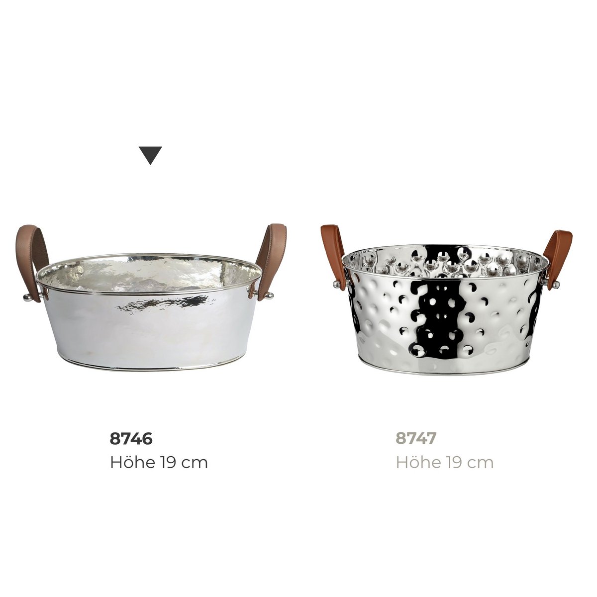 Champagnekøler i rustfrit stål, hamret, 39 cm, 1,4 kg