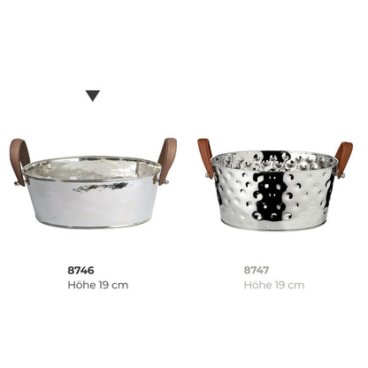 Champagnekøler i rustfrit stål, hamret, 39 cm, 1,4 kg