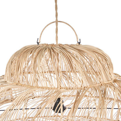 Rattan puf pendel, naturflet - Ekstra stor