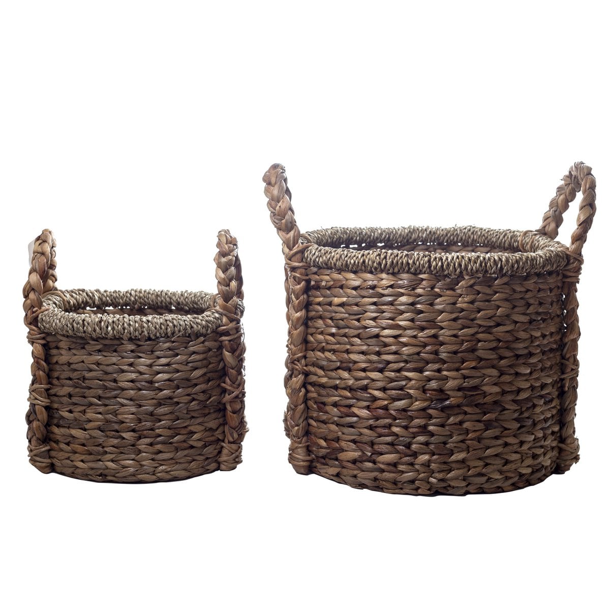 Søgræs- og jutekurv CANGGU M – ø40 × 35 cm