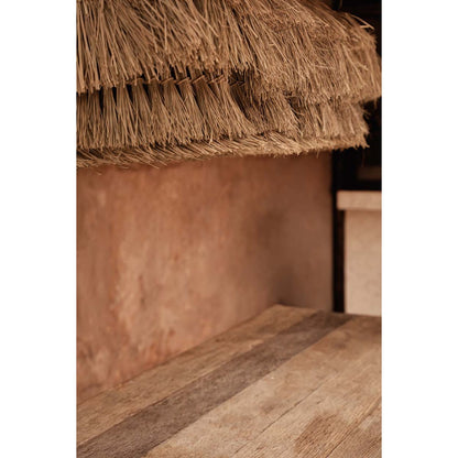 Seagrass fringed pendant shade 140 cm wide – hand-tied