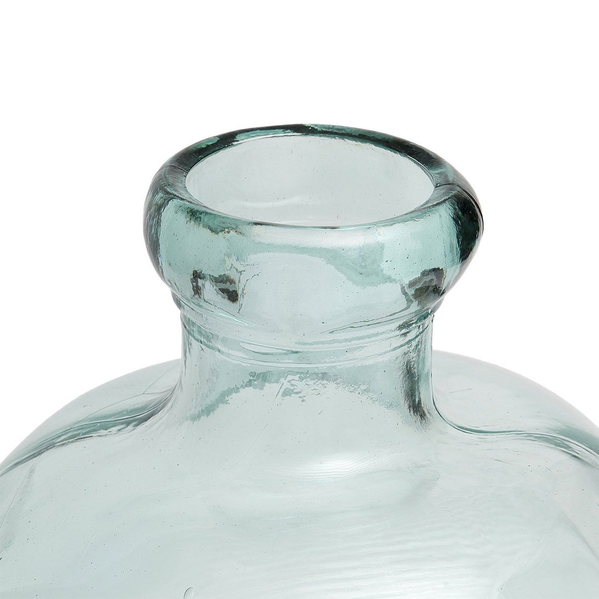 Recycled glass vase, large - blue