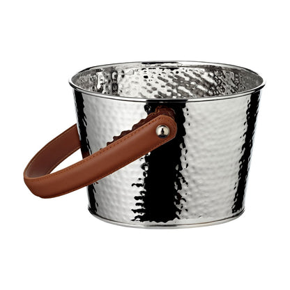 Stainless steel champagne cooler Gavin, hammered, 23 cm