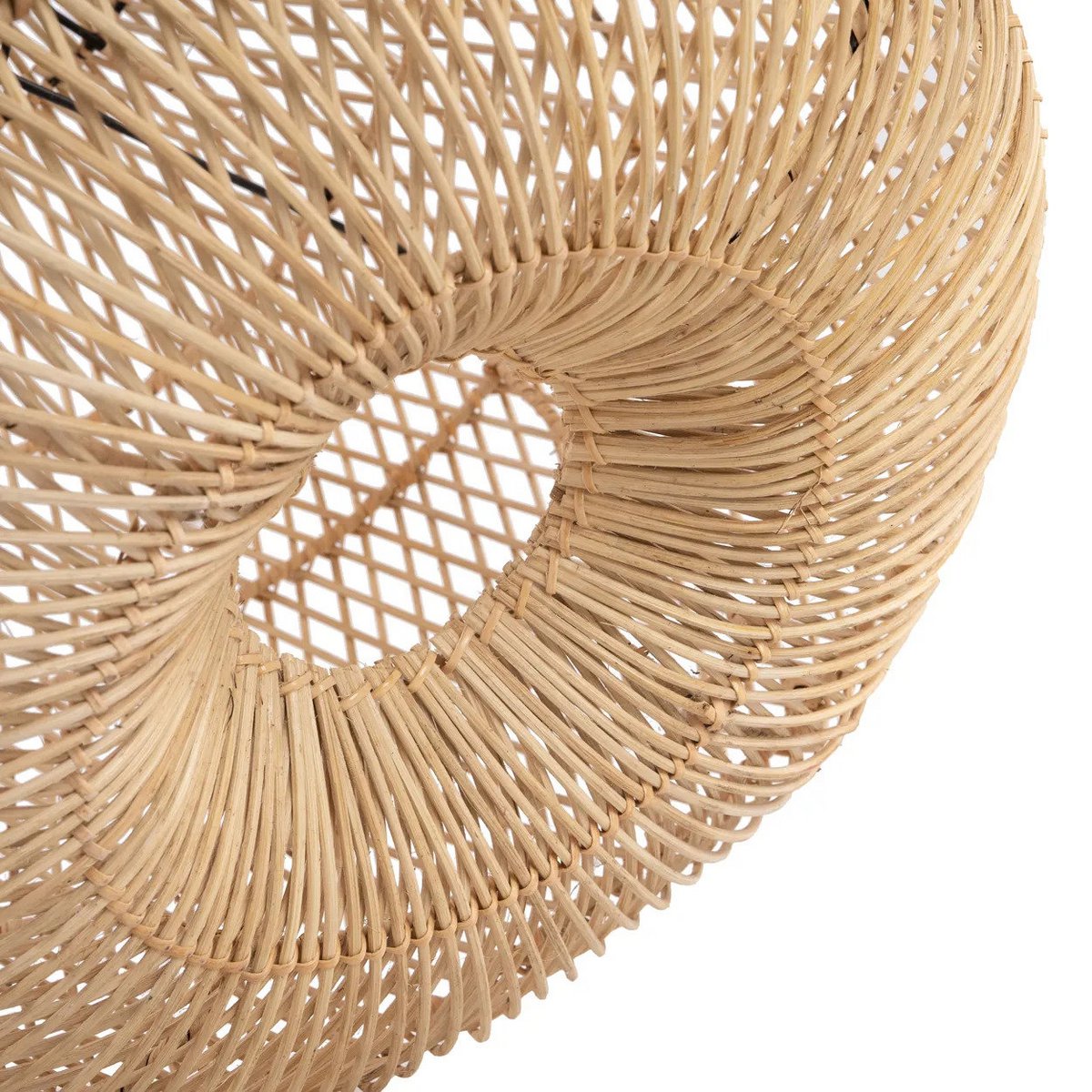 Rattan-Hängeleuchte 58 cm – natur, handgefertigt
