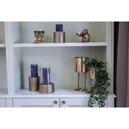 Croco candle holder, brass - M