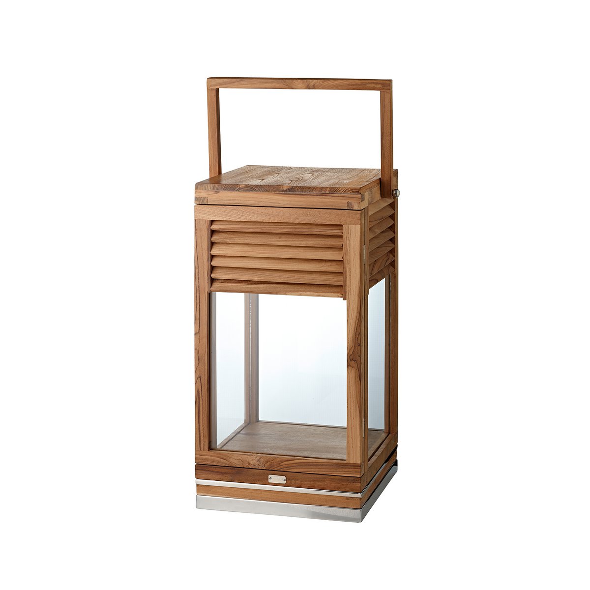 Teaklanterne Vegas, forniklet stål - 60 cm