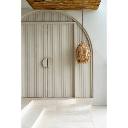 Rattan "shaggy" pendellampe – 45×75 cm