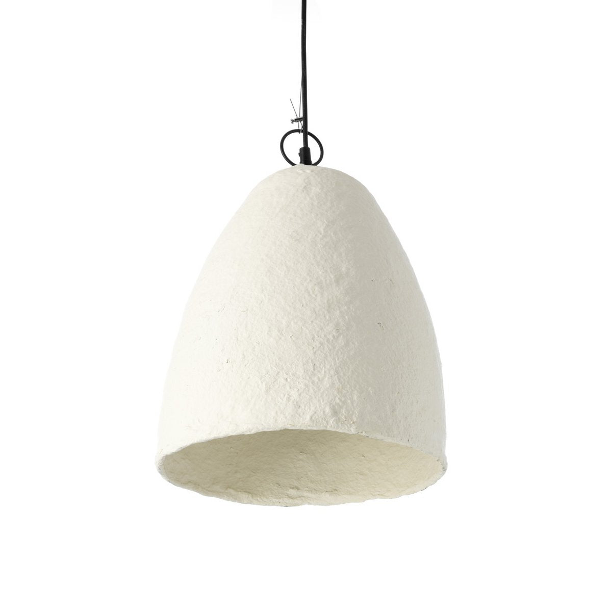 Papier-mâché pendant lamp, 30 cm - White