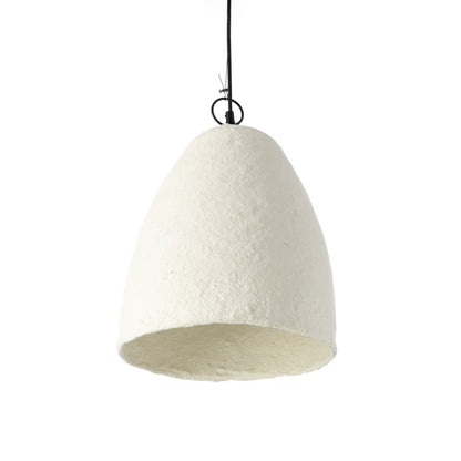 Papier-mâché pendant lamp, 30 cm - White