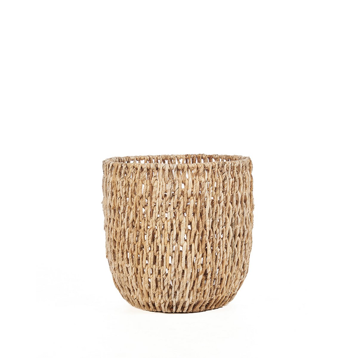 Palm leaf cylinder basket, small