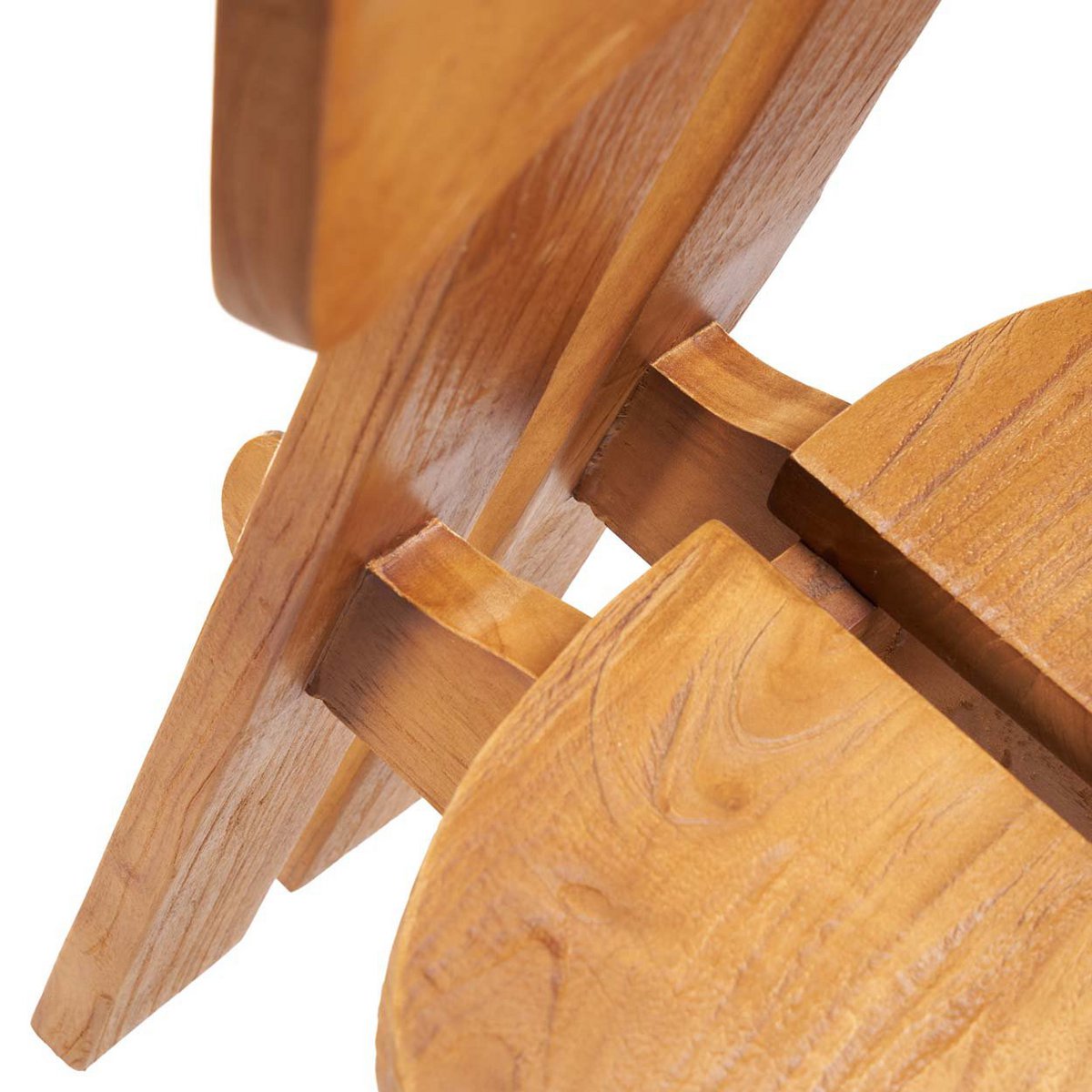 Spisebordsstol i teak, natur - delt ryg 57 × 82 cm