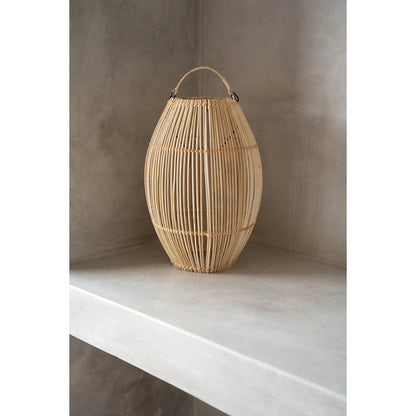 Rattan-Hängeleuchte 25×38 cm – konische Form, handgefertigt