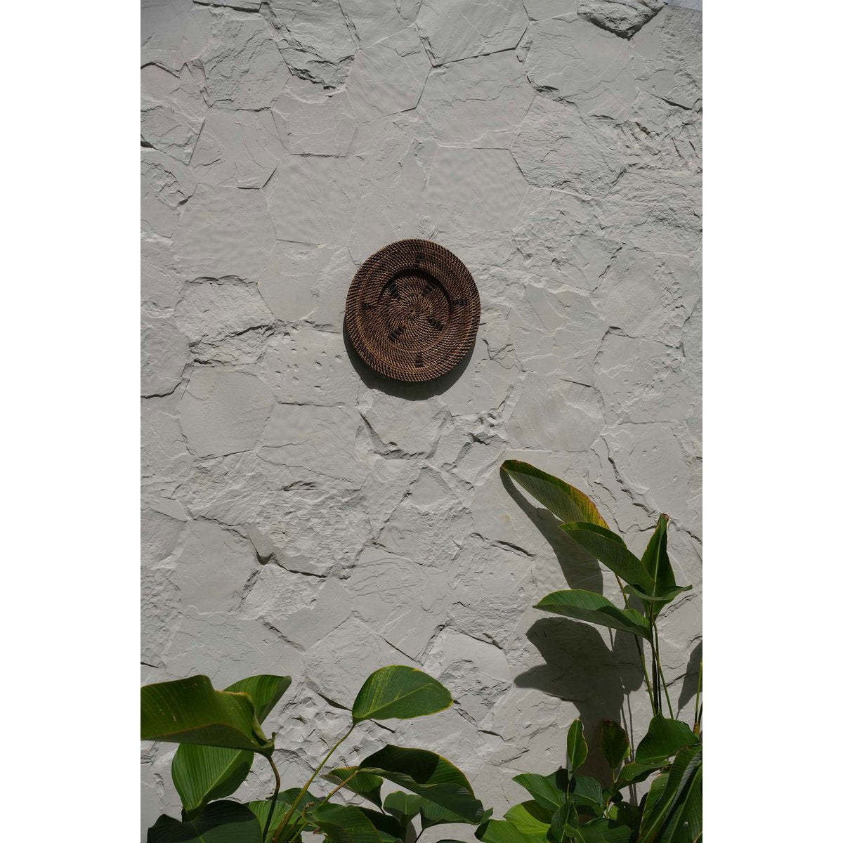 Rattan-Wandteller, braun, 30 cm – handgeflochten