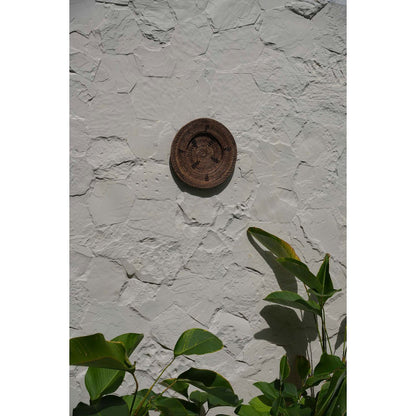 Rattan-Wandteller, braun, 30 cm – handgeflochten