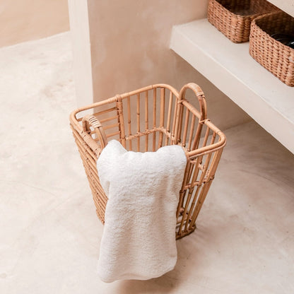 Rattan opbevaringskurv KUPANG S – 34 × 34 × 37 cm