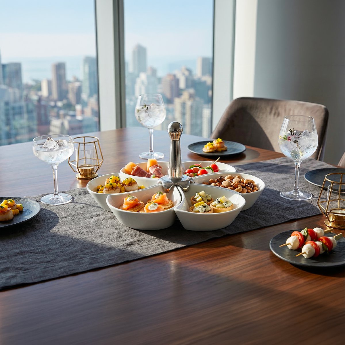 Porcelænsglas til aperitif - 6 stk., hvid
