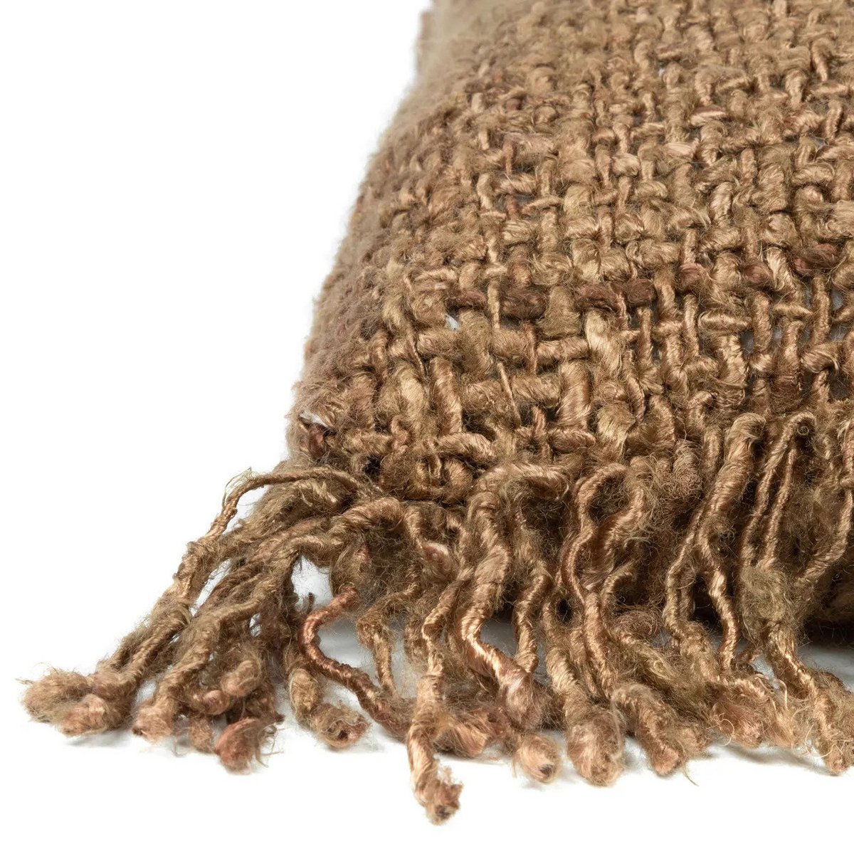 Handgefärbter Baumwoll-Kissenbezug 60×60 cm – uni braun