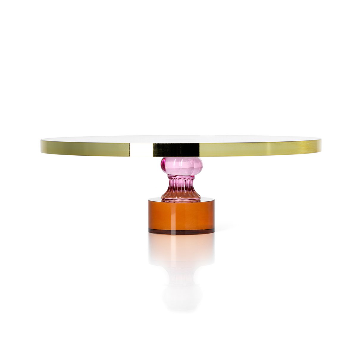 Tortenteller aus Glas 32,8 cm – Edelsteinfacetten