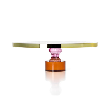 Tortenteller aus Glas 32,8 cm – Edelsteinfacetten