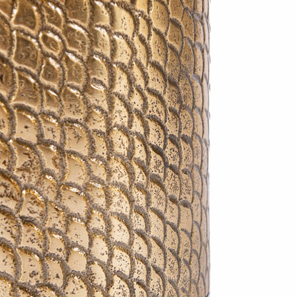 Croco candle holder, brass - L