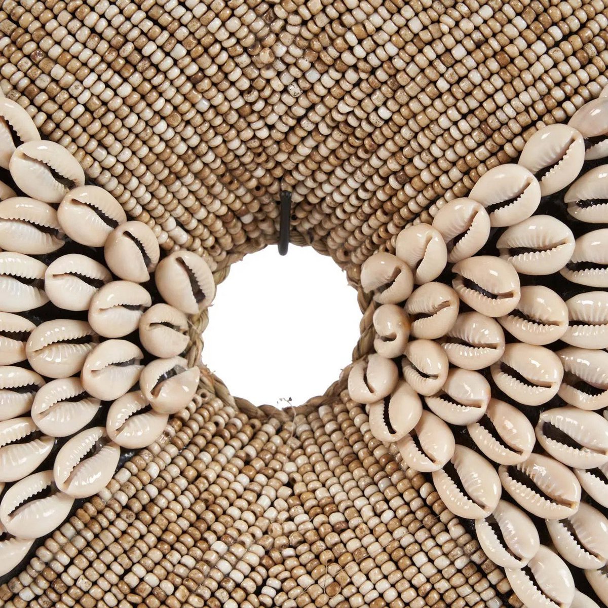 Shell decorative sculpture on stand - natural white