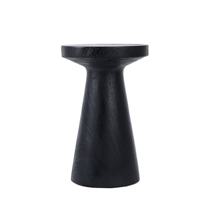 Suar-træ sidebord, sort - 40×40cm