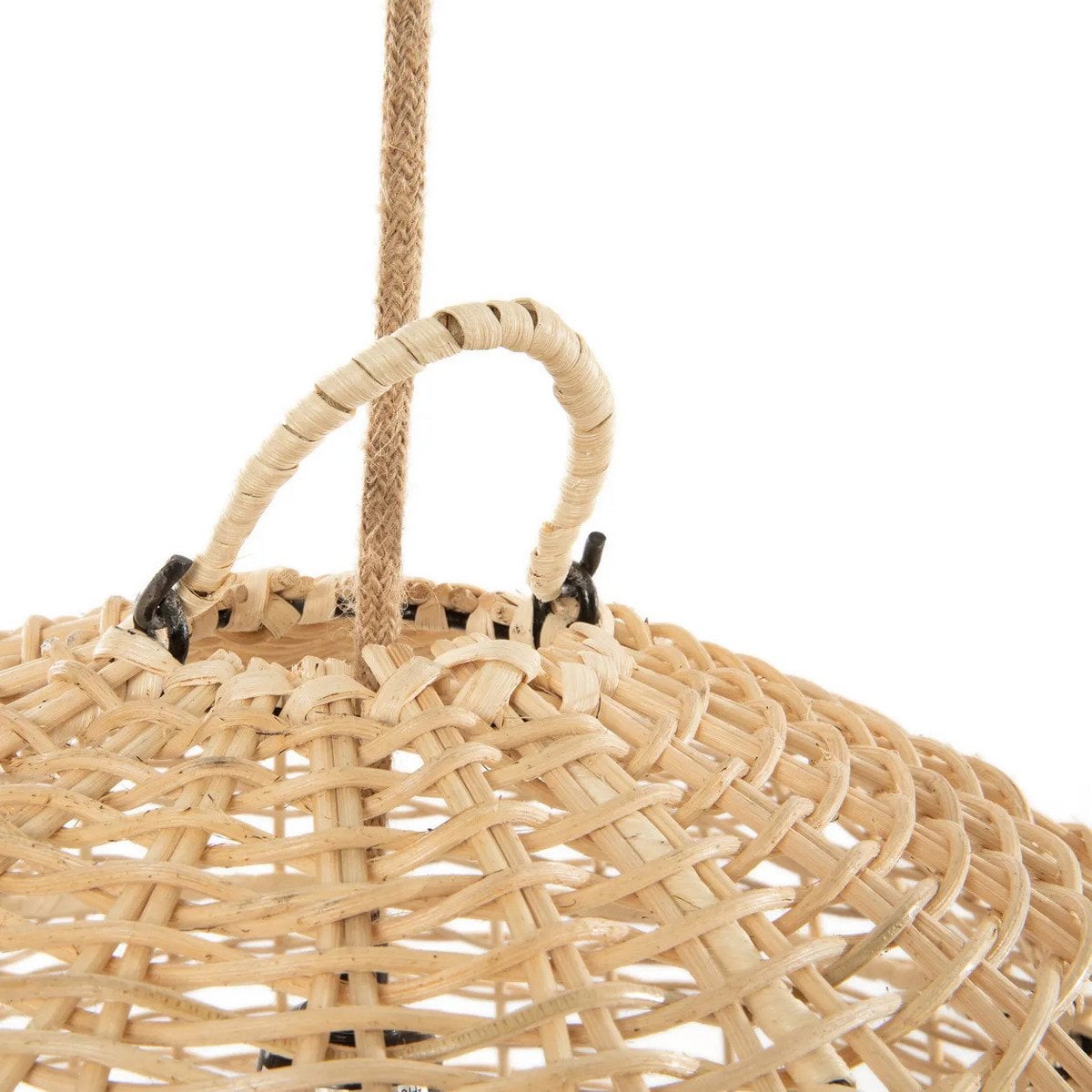 Rattan pendelskærm 50 cm - natur, håndvævet, kun skærm