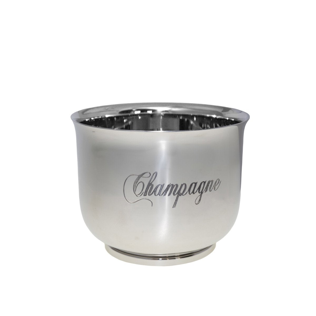 Champagnebowle i rustfrit stål, poleret sølv, 23,5 cm