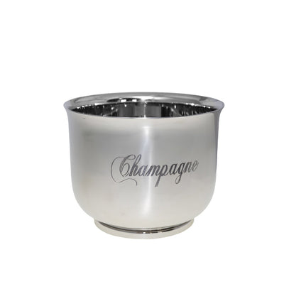 Champagnebowle i rustfrit stål, poleret sølv, 23,5 cm
