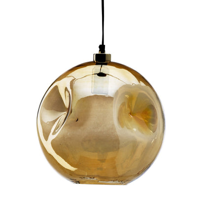 Recycled glass pendant - Pale gold
