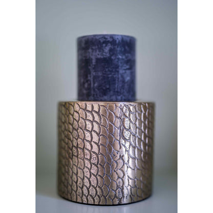 Croco candle holder, brass - M