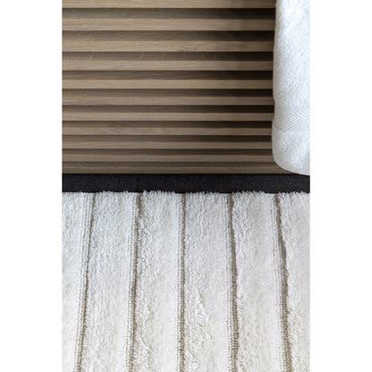 Bommuldsmåtte til badeværelset, elfenben – 60 × 100 cm
