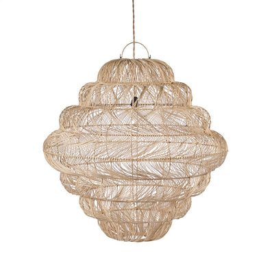 Rattan-Puff-Anhänger, Naturgeflecht – Extragroß
