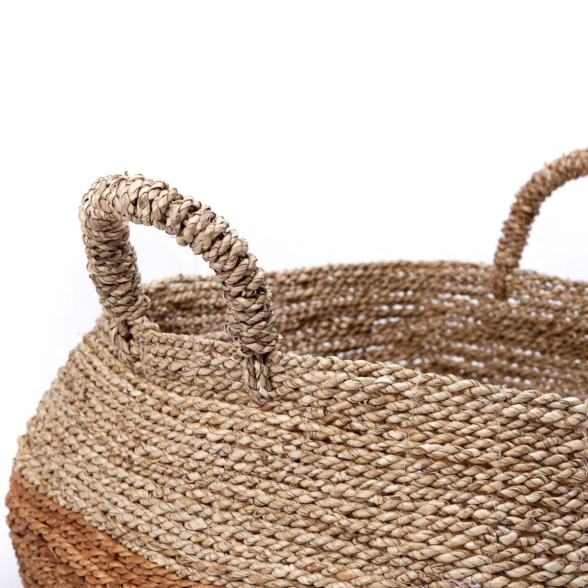 Seegras- & Bananenfaserkorb MAJALENGKA M – braun & beige