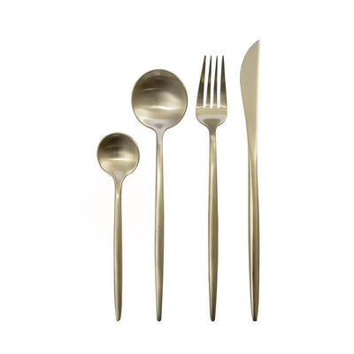 Edelstahl-Besteckset, 24-teilig - mattiert