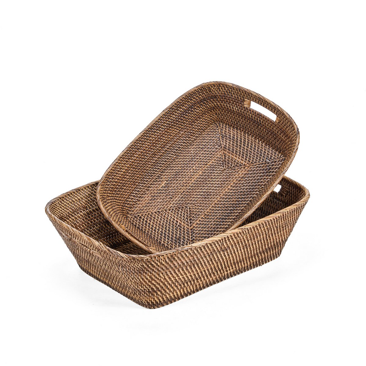 Rattan laundry basket, medium – handwoven